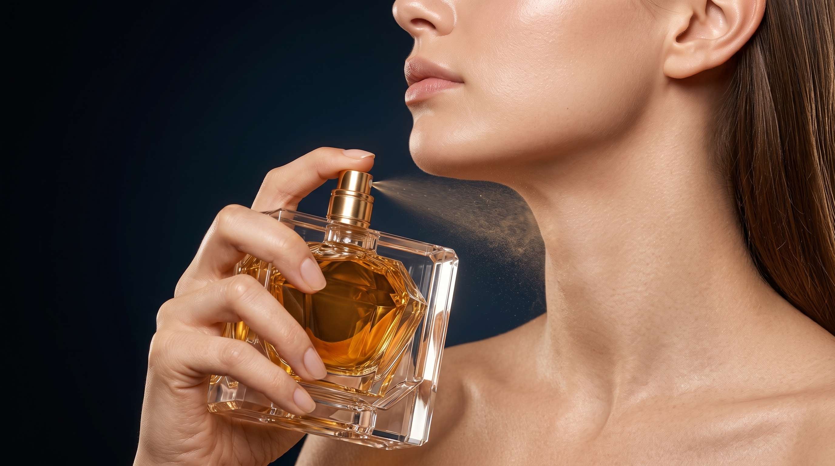 THE LUMINA - Woman applying perfume mist